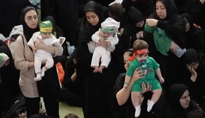 Teherán alza a sus bebés: la ceremonia de Ali Asghar y la épica del martirio