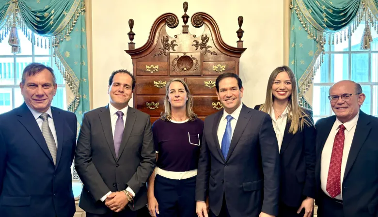 Marco Rubio recibió a los cinco venezolanos del equipo de María Corina Machado