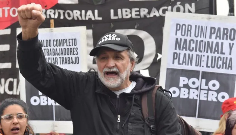 Movilización del Frente Piquetero ante el Ministerio de Trabajo por la crisis social