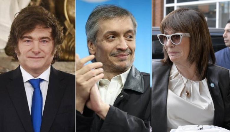La gigante brecha en la imagen positiva de Milei, Bullrich y Máximo Kirchner