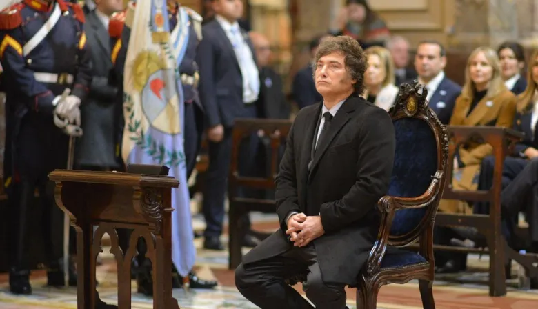 Javier Milei y la ausencia de la escarapela en el Tedeum por el 25 de Mayo