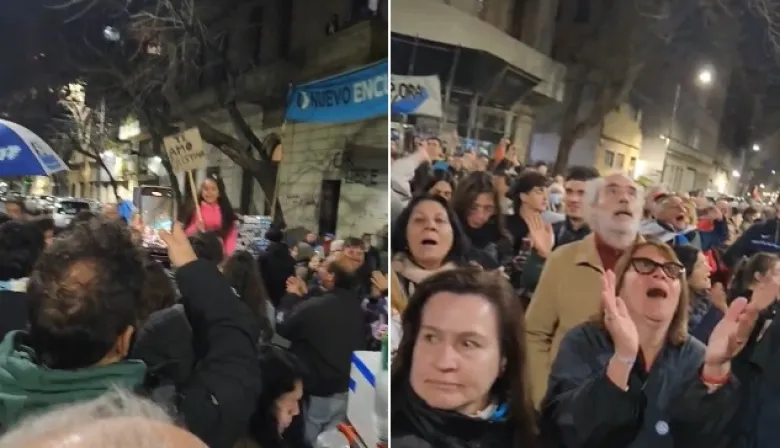 "Traigan al gorila de Milei...": los cánticos frente al domicilio de Cristina Kirchner