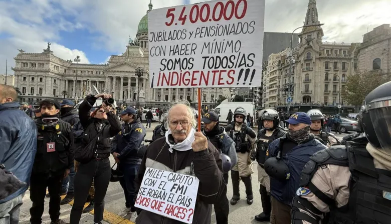 Hoy habrá una nueva movilización de jubilados frente al Congreso