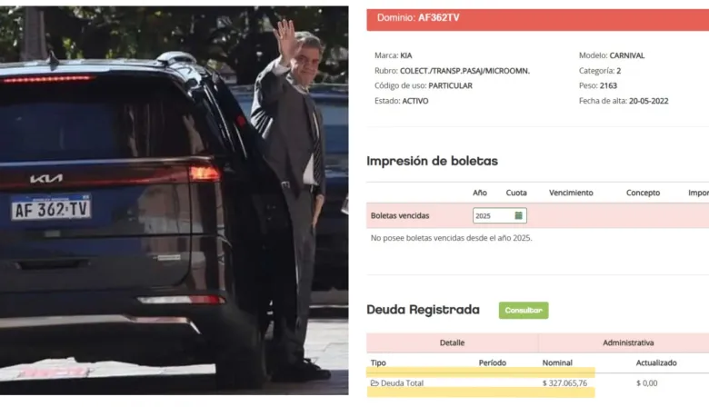 Jorge Macri se moviliza en un auto que le debe más de $300 mil a su propio gobierno