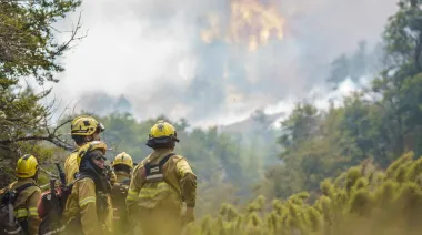Incendios en el sur: El humo impide el despegue de helicópteros hidrantes en Valle Magdalena, Neuquén