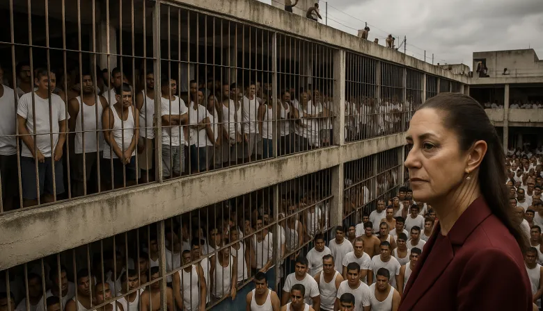 México duplica su sobrepoblación carcelaria y Claudia Sheinbaum enfrenta críticas