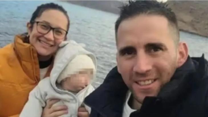 Nahuel Gallo, su hijo y María Alexandra Gómez García