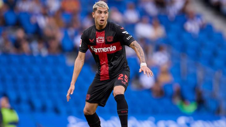 Exequiel Palacios fue clave en el River campeón de la Libertadores y actualmente está lesionado en el Bayer Leverkusen.