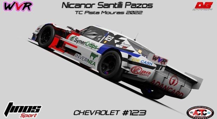 Auto de Nicanor Santilli Pazos con el sponsor de Zoe Cash