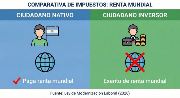 Cuadro comparativo de obligaciones fiscales según origen de la ciudadanía.