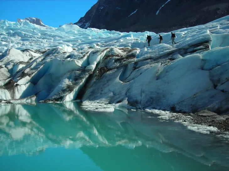 Glaciar en la cordillera de los Andes, reserva estrat&eacute;gica de agua dulce.