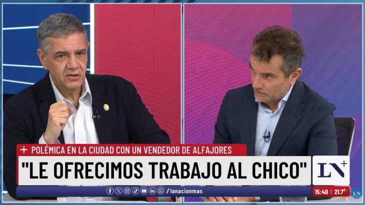 Jorge Macri habl&oacute; de David Querol, el joven que vend&iacute;a alfajores para subsistir y fue decomisado en Costanera Sur.