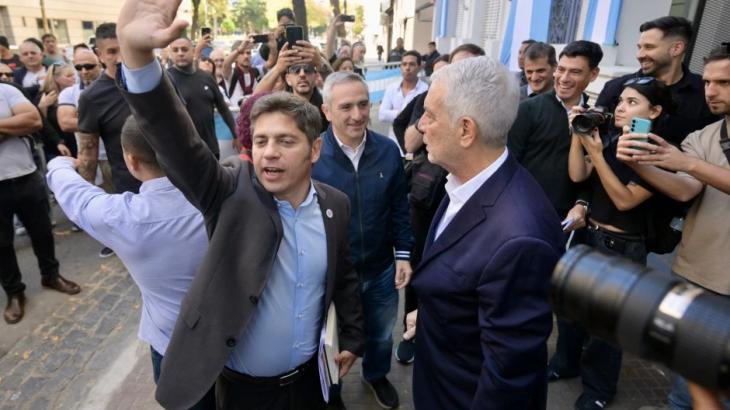 Axel Kicillof asumiendo la presidencia del Partido Justicialista de la provincia de Buenos Aires.