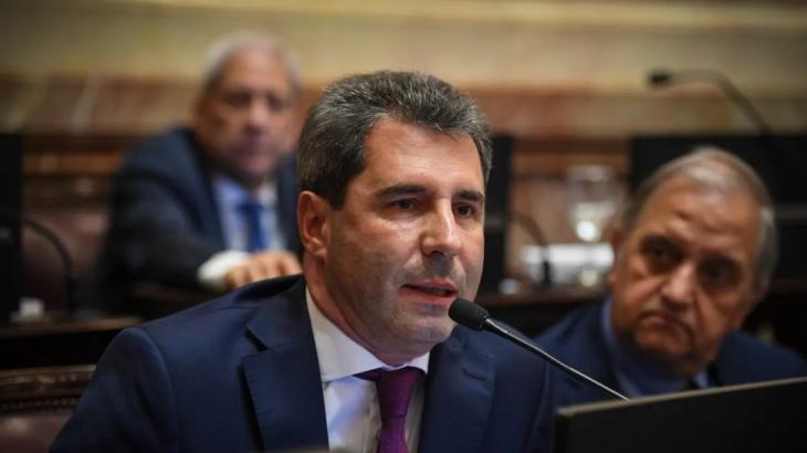 Retrato del senador nacional sanjuanino durante su &uacute;ltima intervenci&oacute;n en el recinto de la C&aacute;mara alta.