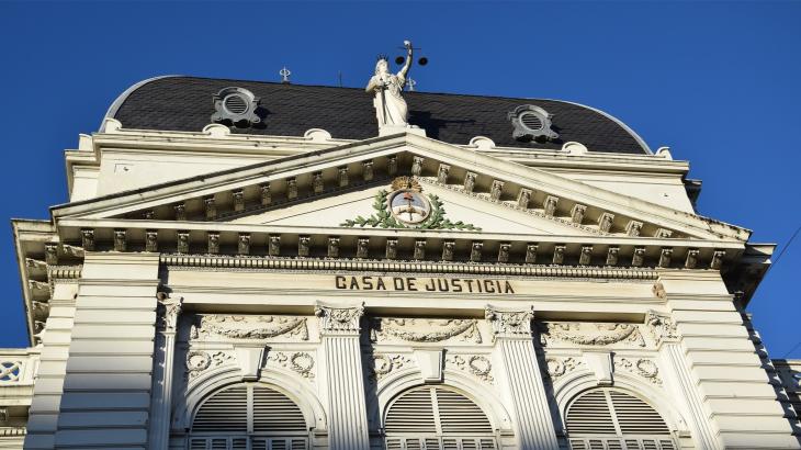 Fachada del palacio de la Suprema Corte de Justicia de la Provincia de Buenos Aires ubicado en la ciudad de La Plata.