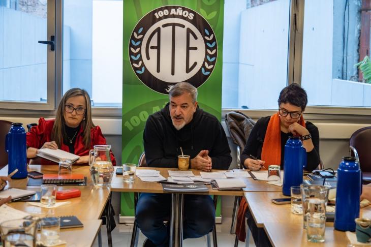 Rodolfo Aguiar al anunciar el paro nacional de ATE el 3 de agosto.