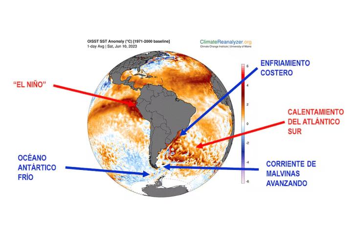 gr&aacute;fico sobre El Ni&ntilde;o en Argentina.