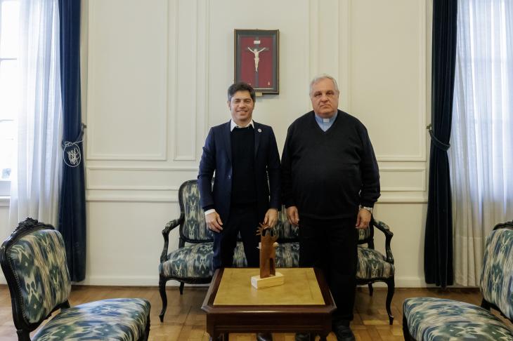 Kicillof recibi&oacute; a monse&ntilde;or Marcelo Daniel Colombo, presidente de la Conferencia Episcopal Argentina