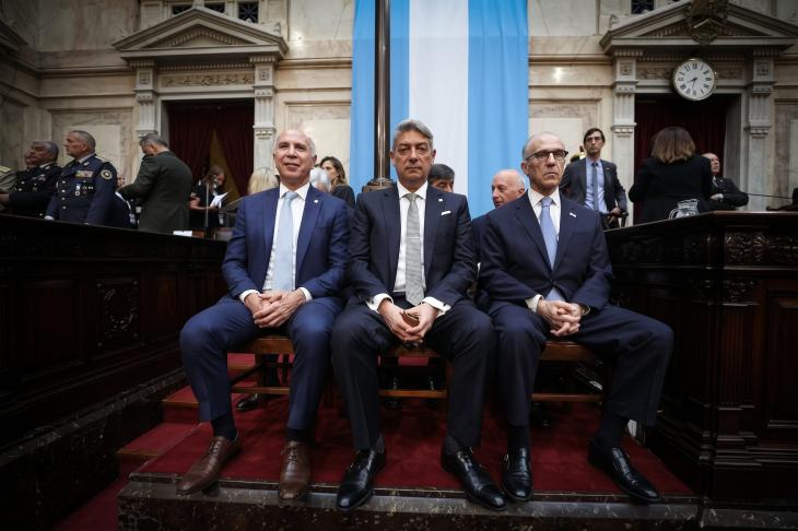 Los jueces de la Corte Suprema Horacio Rosatti, Carlos Rosenkrantz y Ricardo Lorenzetti.