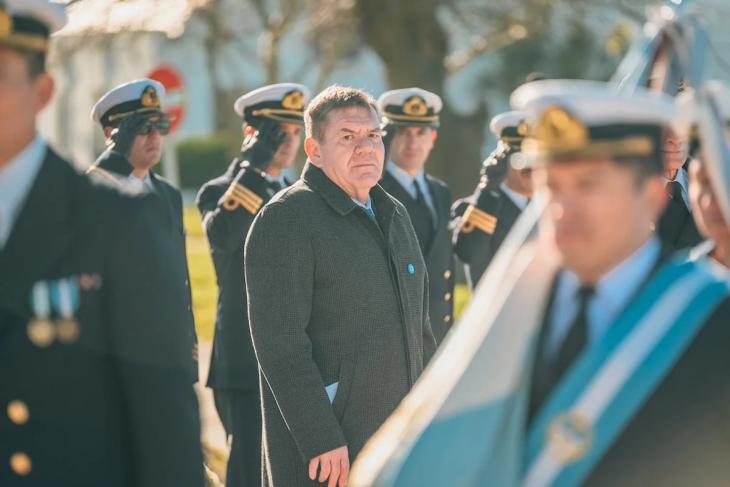 Guillermo Montenegro en el acto por los 100 a&ntilde;os de la Base Naval de Mar del Plata