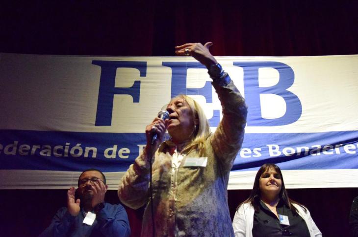 Liliana Olivera, presidenta de la Federación de Educadores Bonaerenses.