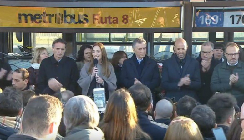 Katopodis y los gestos durante el discurso de Vidal y Macri en San Martin