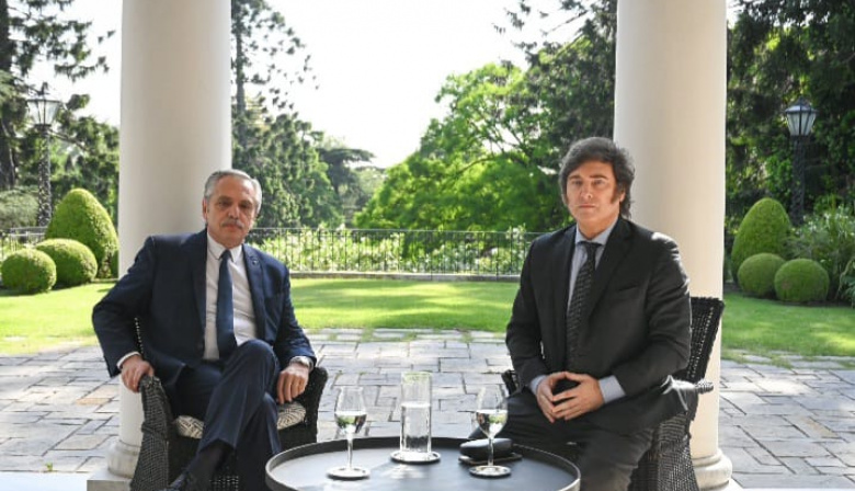 Javier Milei se reunió en Olivos con el presidente Alberto Fernández para iniciar la transición