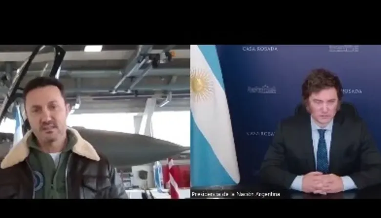 Milei participó de manera virtual de la compra de los aviones F-16 en Dinamarca