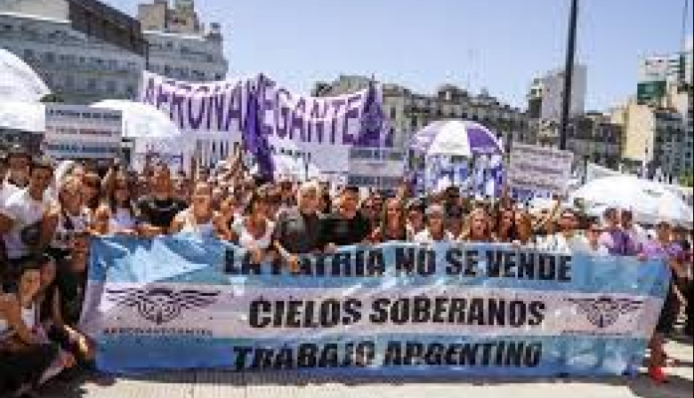 Aeronavegantes irán al Congreso en contra de la privatización de Aerolíneas Argentinas