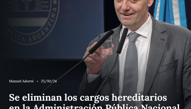 El Gobierno prohibió los cargos hereditarios en la administración pública