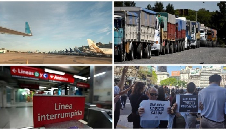 El paro contra Milei involucra a trenes, subtes, camiones y bancos: colectivos sí funcionan