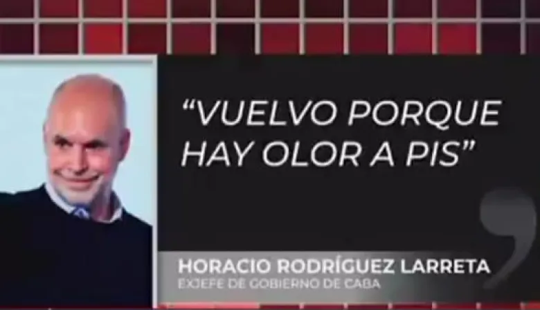 "Vuelvo porque hay olor a pis", dijo Rodríguez Larreta sobre su decisión de ser candidato en la Ciudad
