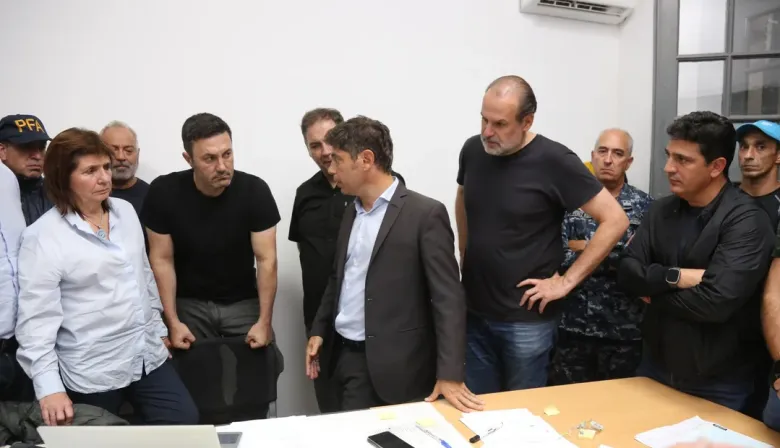 Kicillof, Bullrich y Petri sigue de cerca el desastre en Bahía Blanca