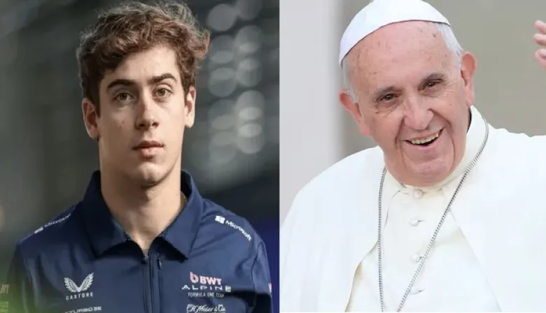 Al igual que Messi, Franco Colapinto despidió al Papa Francisco