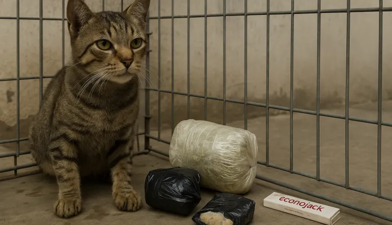 "Narcomichi": el gato usado para ingresar drogas a una cárcel en Pococí, Costa Rica