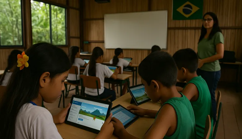Selva conectada: Brasil lleva educación digital a miles de niños en la Amazonía