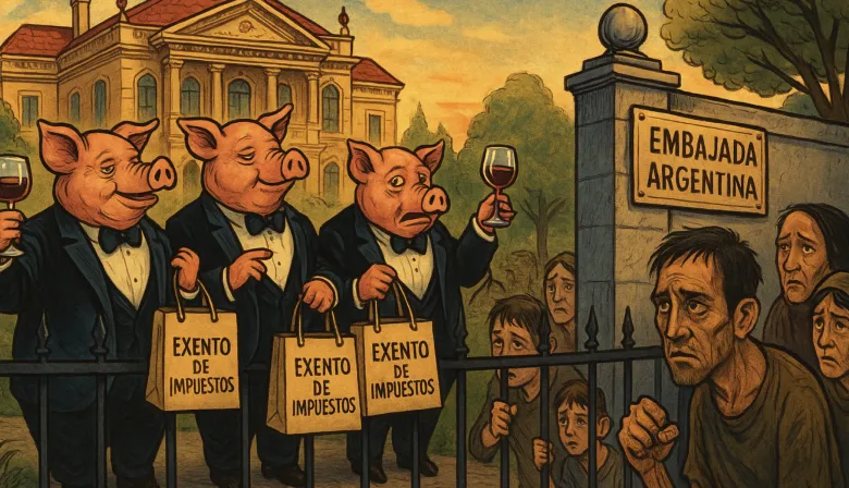 La rebelión de los cerdos (de traje): cuando la casta diplomática se niega a soltar los sueldos millonarios y la copa de cristal