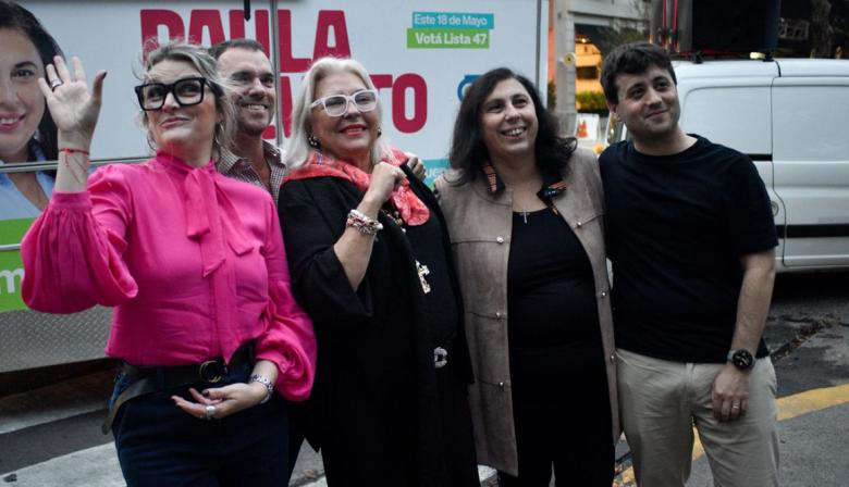 Elisa Carrió se reunió con jubilados en Palermo junto a candidatos de la Coalición Cívica