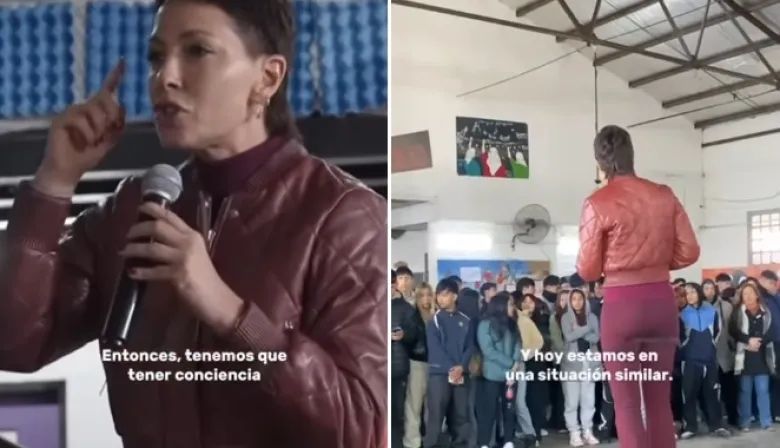 Acusaron a Mayra Mendoza de "adoctrinar" a alumnos en Quilmes por hablar de Cristina y Milei en un acto