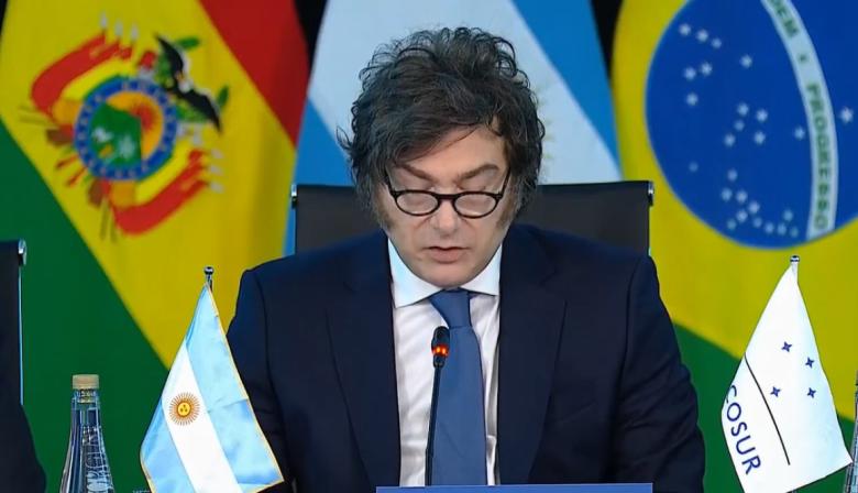 Milei, amenazante con el Mercosur si no se avanza en “el camino de la libertad”