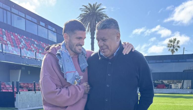 Rodrigo De Paul visitó Barracas Central y recorrió el renovado estadio junto al Chiqui Tapia
