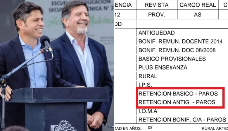 Kicillof aplicó el descuento a los docentes que pararon el 20 de mayo