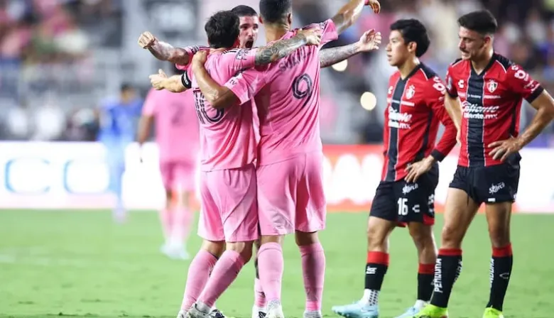 El Inter Miami con Messi y Rodrigo De Paul le ganó sobre el final al Atlas
