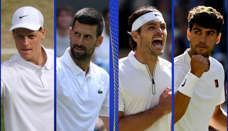 Alcaraz-Fritz y Djokovic-Sinner: a todo o nada por la final de Wimbledon