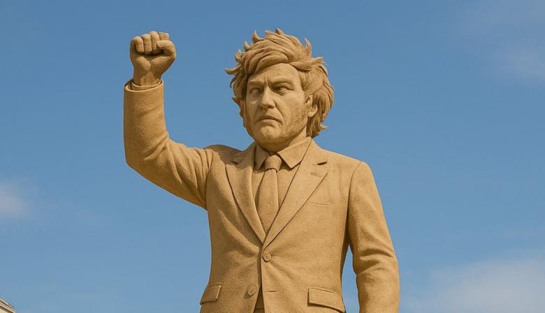 Lucas Llach prometió un monumento de 30 metros a Milei si toma una medida