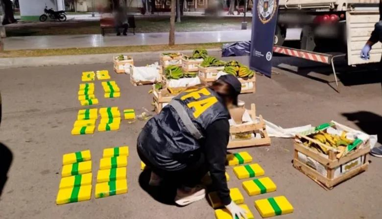 Narcofruta: secuestraron 85 kilos de cocaína ocultos en un camión de bananas