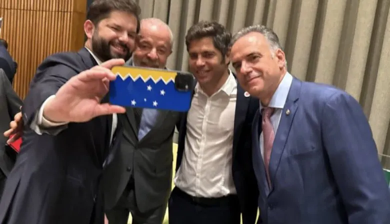 Kicillof se sacó una foto con Boric y quedó envuelto en un escándalo de soberanía