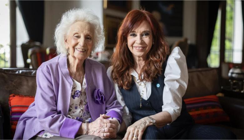Cristina Kirchner saludó a Estela de Carlotto
