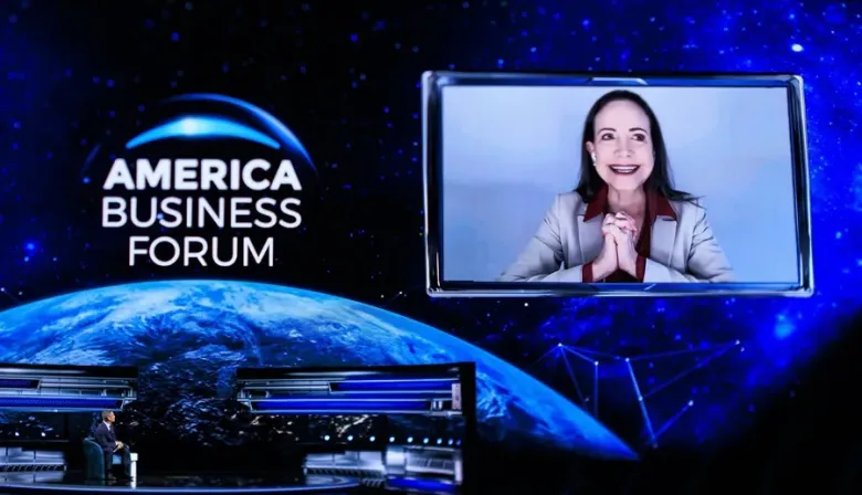 ¿Cómo impactó el discurso de Machado en el America Business Forum 2025?