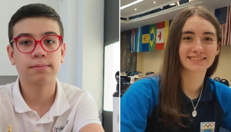 Faustino Oro y Candela Guecamburu brillan en el inicio del Mundial Rápido de Ajedrez